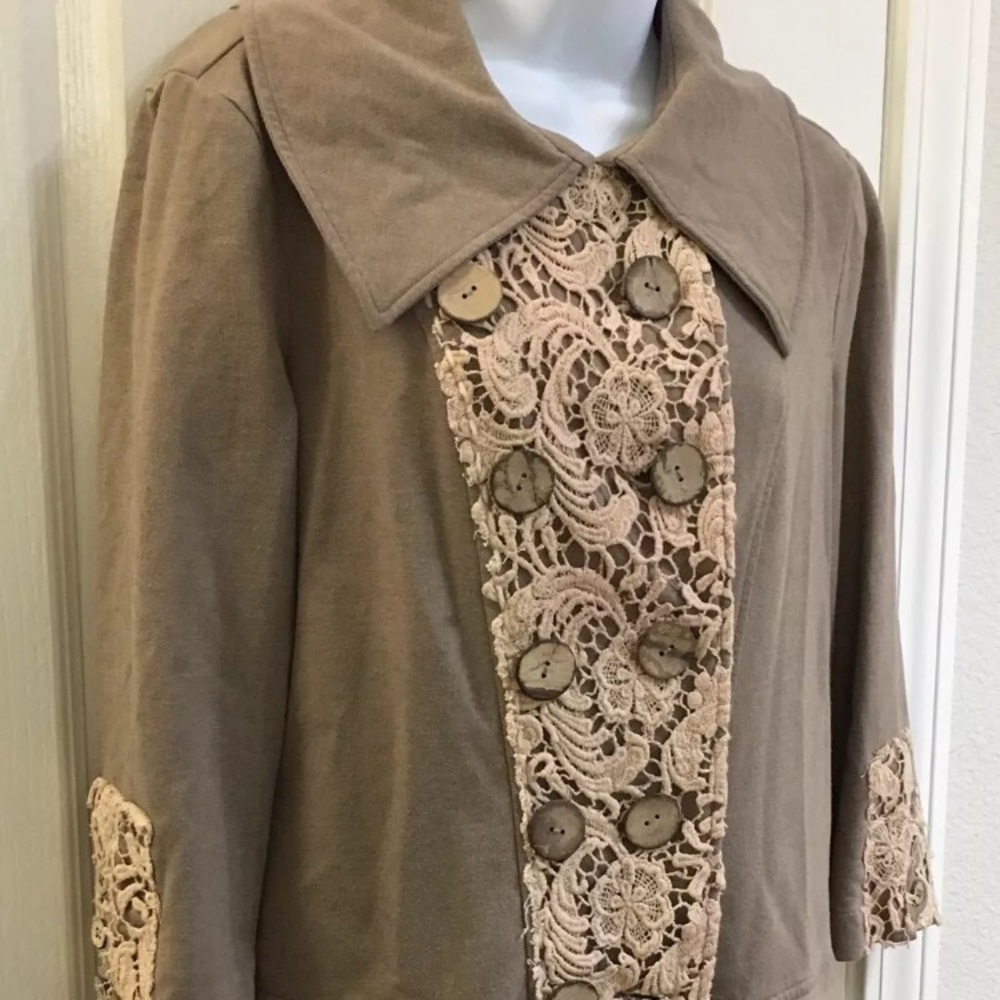 Anthropologie Nick & Mo Lace Boho Jacket Sz M